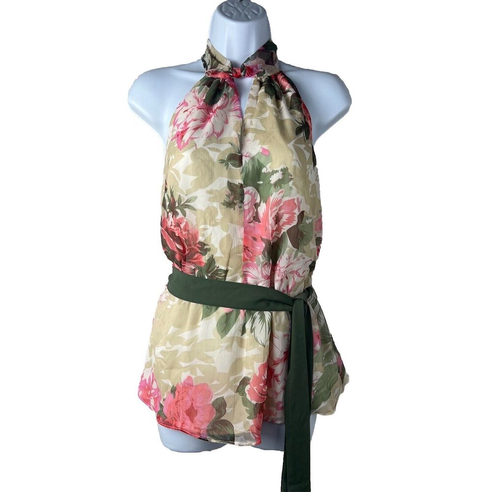 Walter Baker Jannet Top NWT Floral Tie Neck Size Small